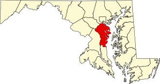 Anne Arundel County map