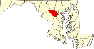 Howard County map